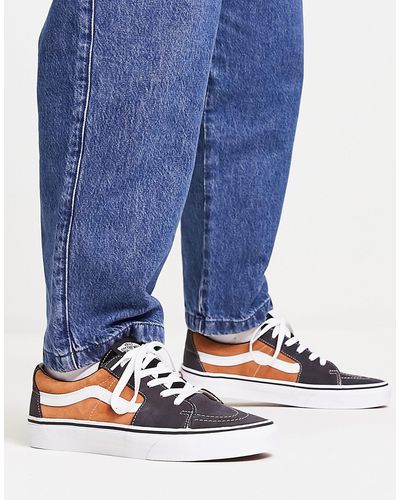 Vans Sk8-low - sneakers basse arancioni e nere - Blu