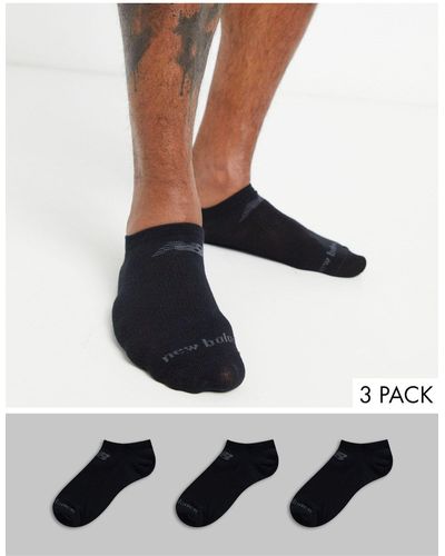 New Balance 3 Pack Trainer Socks - Black