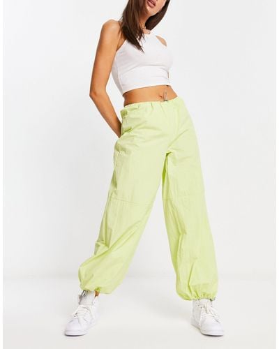 Daisy Street Relaxed Cargo Trousers - Yellow