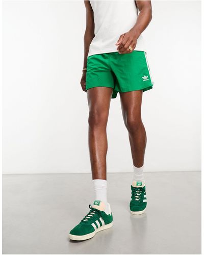 adidas Originals Adicolor Classics 3 Stripe Sprinter Shorts - Green