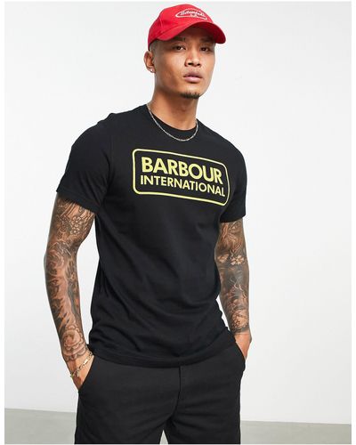 Barbour Barbour - International - T-shirt Met Groot Logo - Zwart