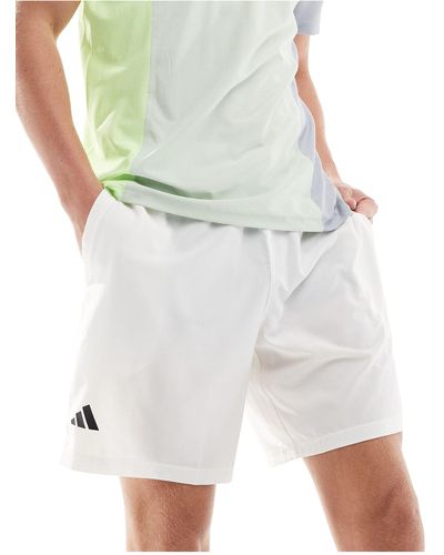 adidas Originals Adidas club – elastische tennis-shorts aus webstoff - Weiß