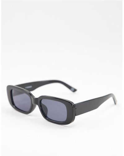 ASOS – mittelgroße, eckige sonnenbrille - Schwarz