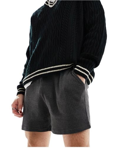 Another Influence Co-ord Textured Jersey Shorts - Black
