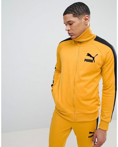 PUMA T7 Vintage Track Jacket In Yellow 57498548