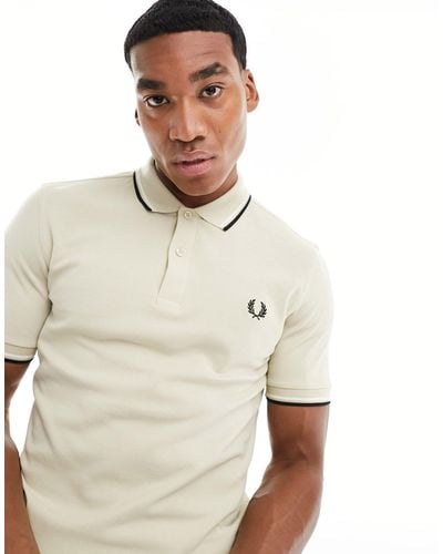 Fred Perry Twin Tipped Polo - Natural