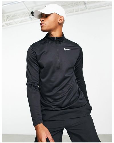 Nike – pacer – es sweatshirt mit kurzem reißverschluss - Schwarz