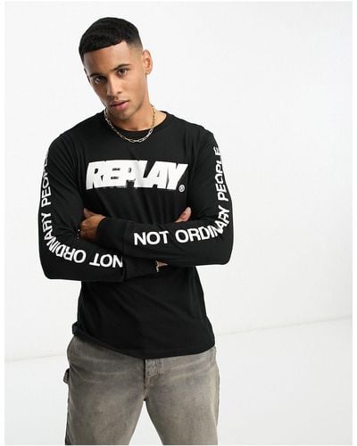 Replay Long-sleeve t-shirts for Men | Sale 49% off | Lyst