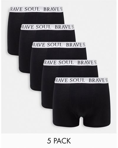 Brave Soul – 5er-pack boxershorts - Schwarz