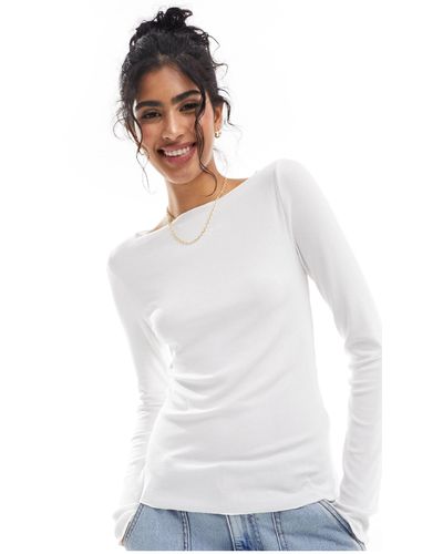 Abercrombie & Fitch Top blanco