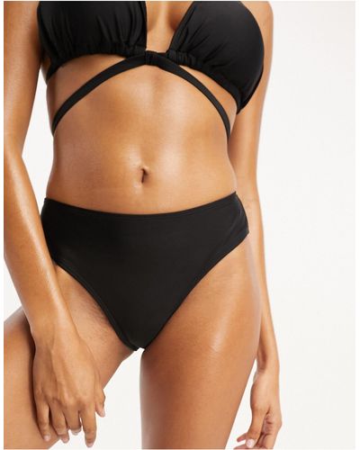 Ivory Rose - Fuller Bust mix & match rib triangle bikini top in navy