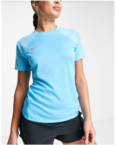 Nike Football Strike - Dri-fit - T-shirt Met Paneel - Blauw