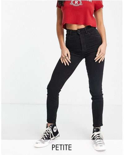 Pimkie Glitter Skinny High Waisted Jeans in Black Lyst UK