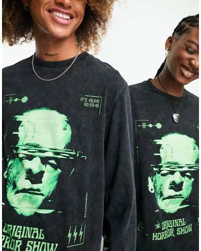 Collusion Unisex - t-shirt avec imprimé frankenstein sous licence - Vert