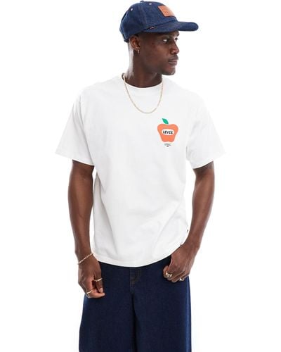 Levi's T-shirt With Apple Logo - White