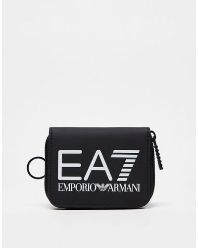 EA7 Armani Logo Zip Around Wallet - Black