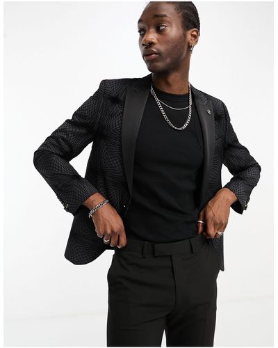Twisted Tailor Carter star - giacca da abito nera - Nero