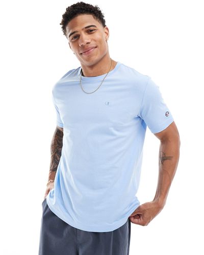 Champion T-shirt avec petit logo ton sur ton - clair - Bleu