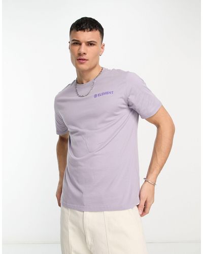 Element T-shirt lavanda con logo sul petto - Viola