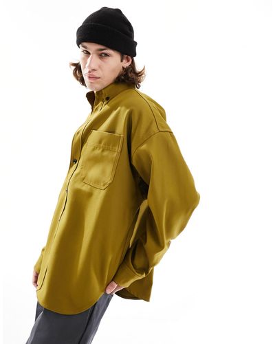 G-Star RAW Camisa caqui extragrande - Amarillo