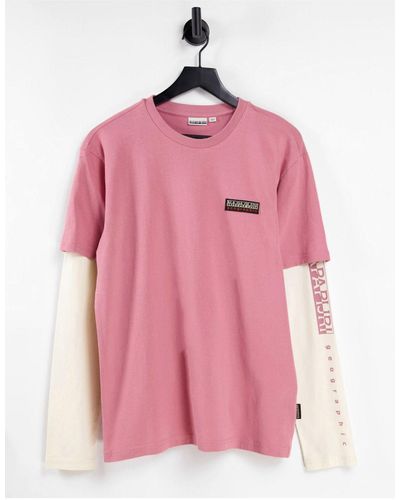 Napapijri Roen Long Sleeve T-shirt - Pink