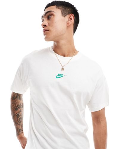 Nike Club - vignette - t-shirt - crème - Blanc
