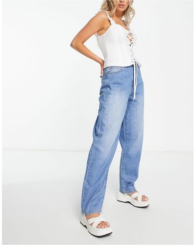 Dr. Denim Bella Oversized Mom Jeans - Grey