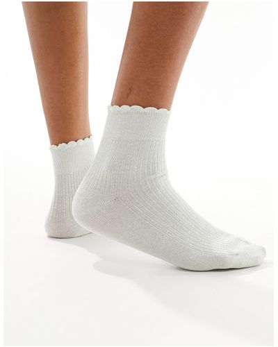 & Other Stories Glitter Ankle Socks - White