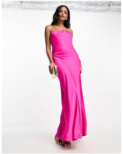 EVER NEW Asymmetical Chain Detail Maxi Dress - Pink