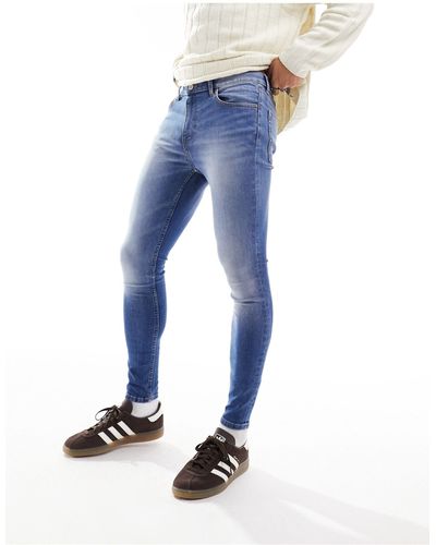 ASOS – spray-on-jeans mit power-stretch - Blau