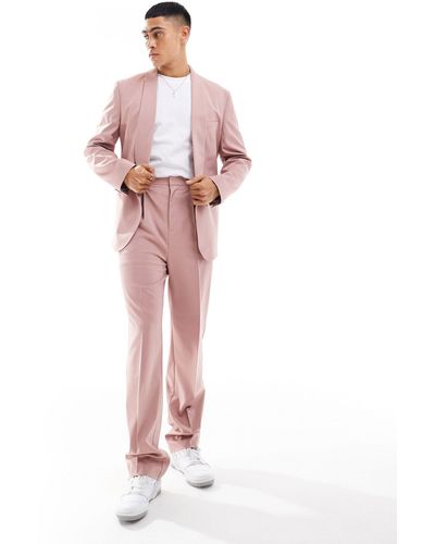 ASOS Straight Suit Trouser - Pink