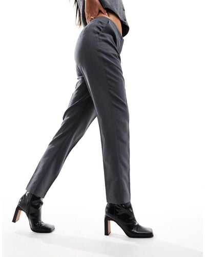 Pimkie Tailored Straight Leg Trousers - Black