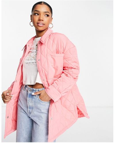 Urban Bliss Quilted Shacket - Pink
