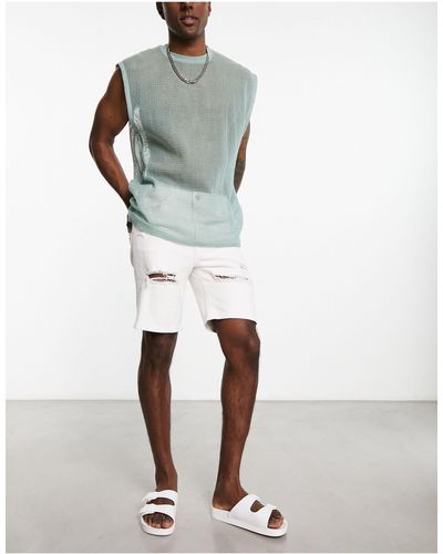 White Bershka Shorts for Men | Lyst