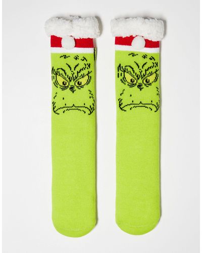 ASOS Christmas Grinch Slipper Socks - Green