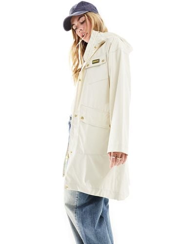 Barbour Showerproof Long Jacket - White