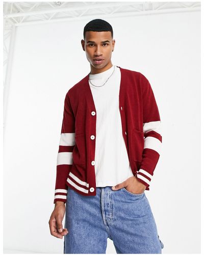 Another Influence Varsity Cardigan - Red