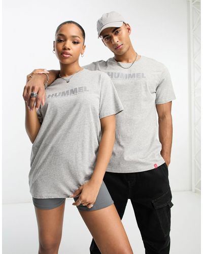 Hummel – unisex legacy – t-shirt - Grau