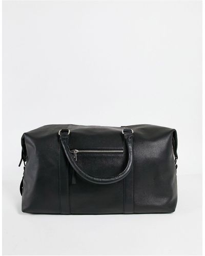 Bolongaro Trevor Smooth Leather Holdall - Black