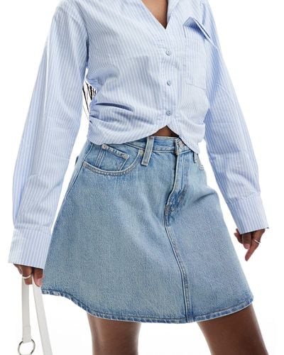 Levi's Mini Flounce Denim Skirt - Blue