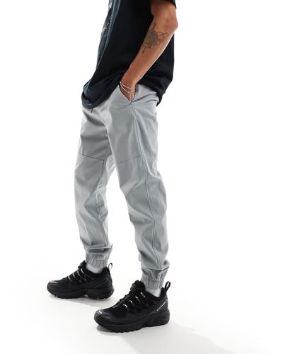 Hollister – eng geschnittene jogginghose aus baumwoll-nylon - Grau