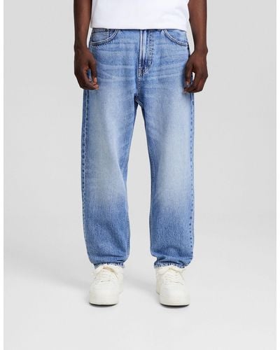 Bershka – locker geschnittene jeans - Blau