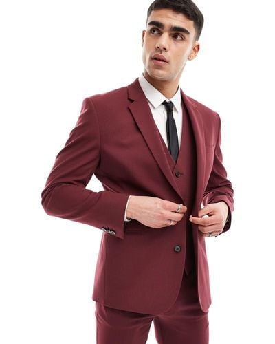 ASOS Slim Suit Jacket - Red