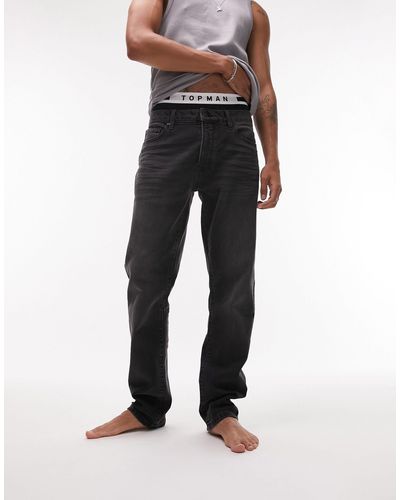 TOPMAN Smalle Jeans - Zwart
