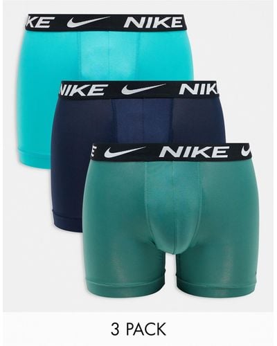 Nike Dri-fit Essential Microfibre Briefs 3 Pack - Blue