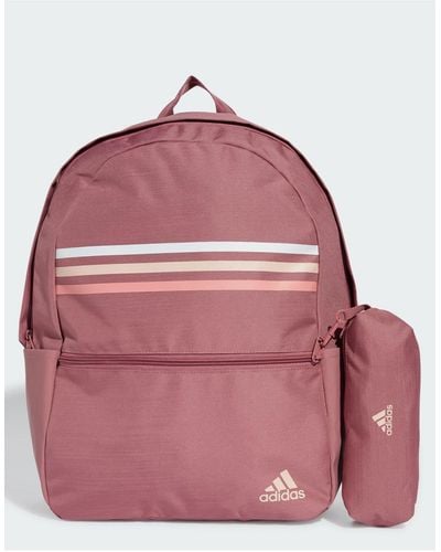 adidas Originals Classic Horizontal 3-stripes Backpack - Pink