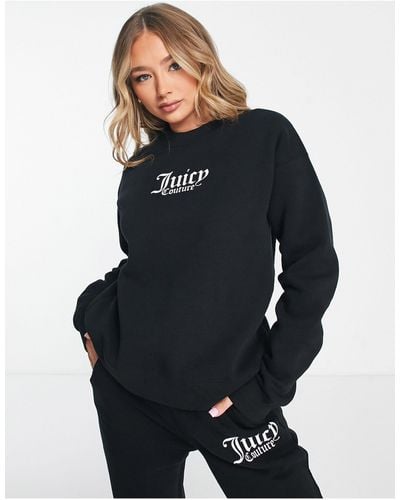 Juicy Couture Sweatshirt Van Fleece Met Logo - Blauw