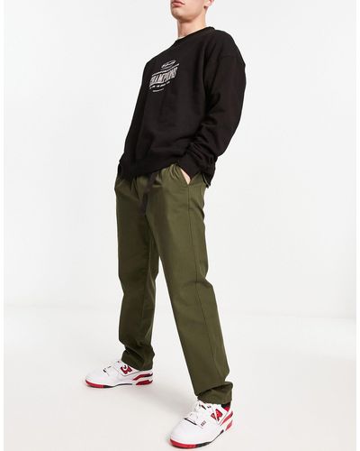 New Look Pantaloni pratici kaki scuro con cintura a clip - Verde