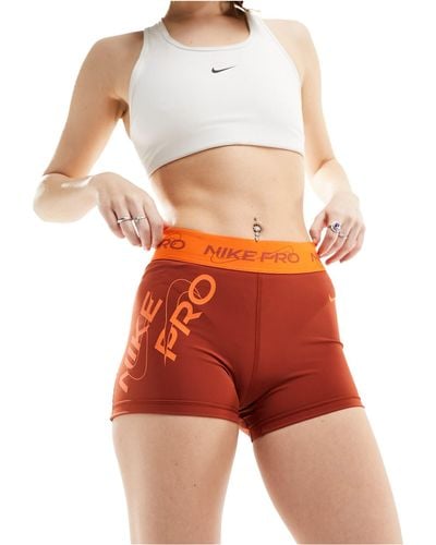 Nike Nike Pro Training 3 Inch Shorts - Red