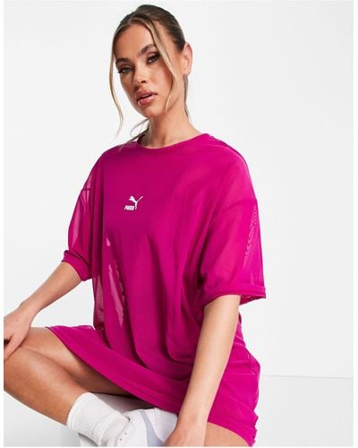 PUMA Exclusivité asos - robe t-shirt en organza - Rose